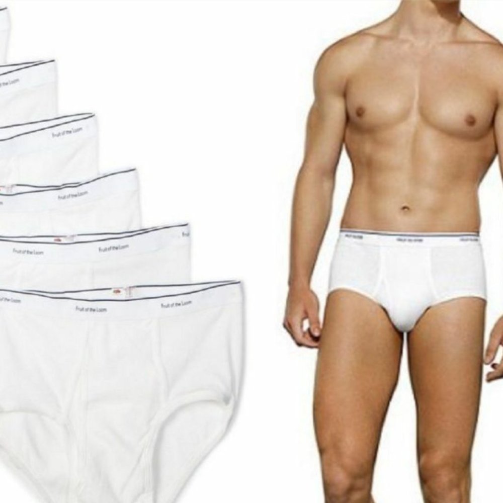 Mens 7 Pack Fruit of the Loom White BRIEFS XL 42-44 New